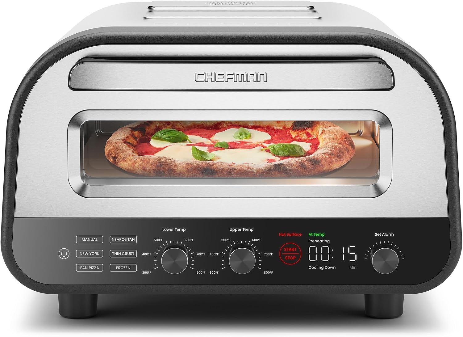 Pizza Stone Baking - فرن بيتزا كهربائي للطاولة - يخبز