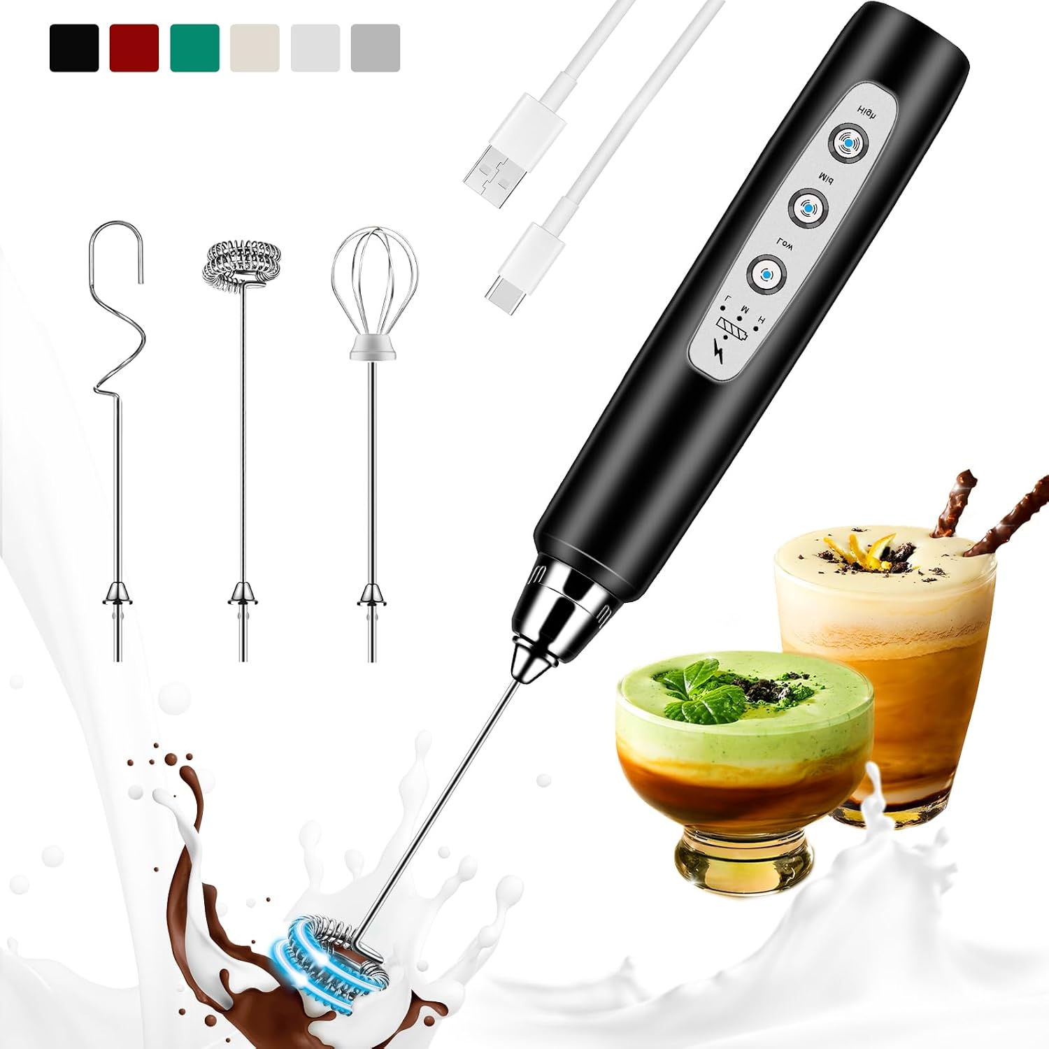 Milk Frother - خفاقة حليب قابلة لإعادة الشحن، خفاقة
