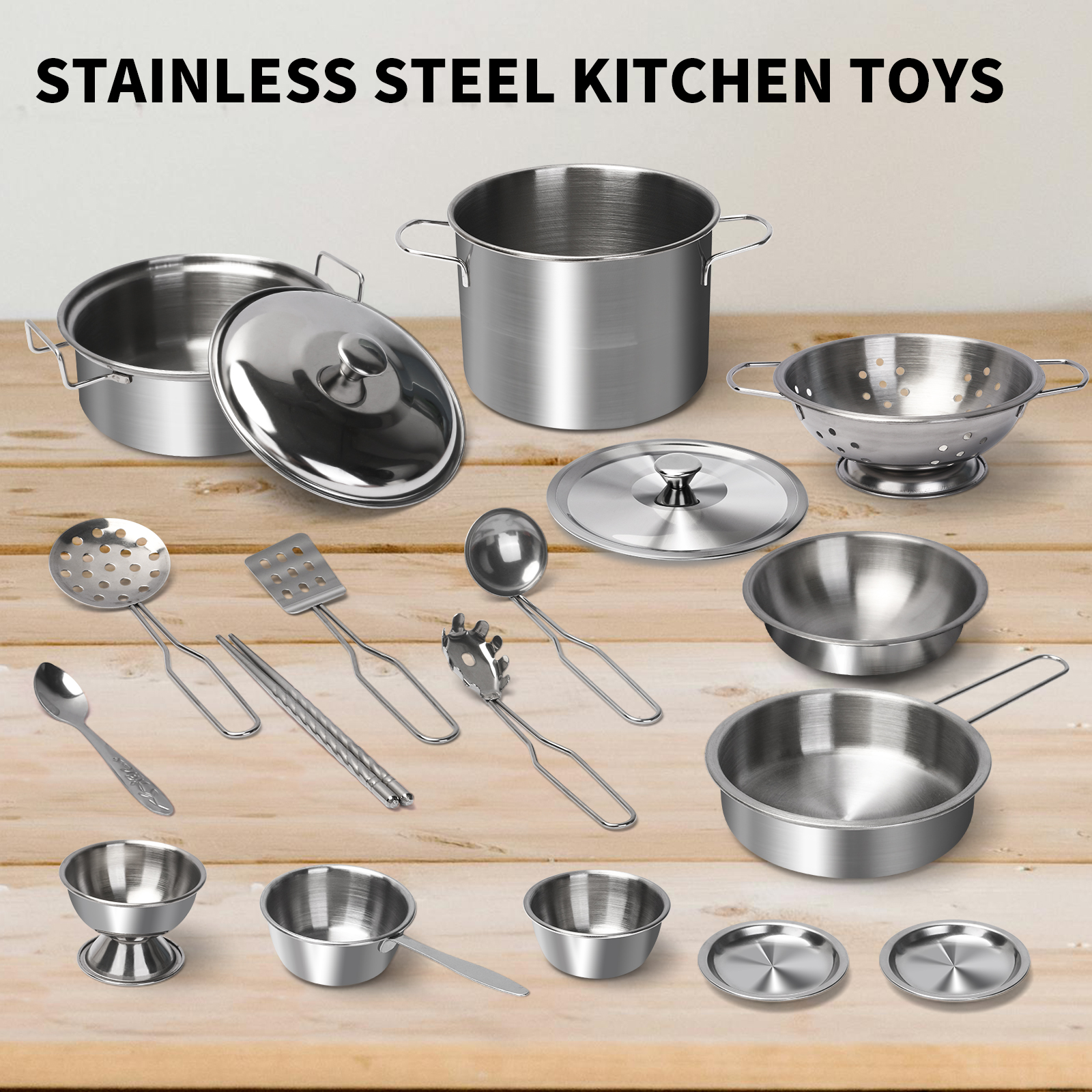 Kitchen Gadgets Kids - مجموعة ألعاب مطبخ للأطفال من الفولاذ