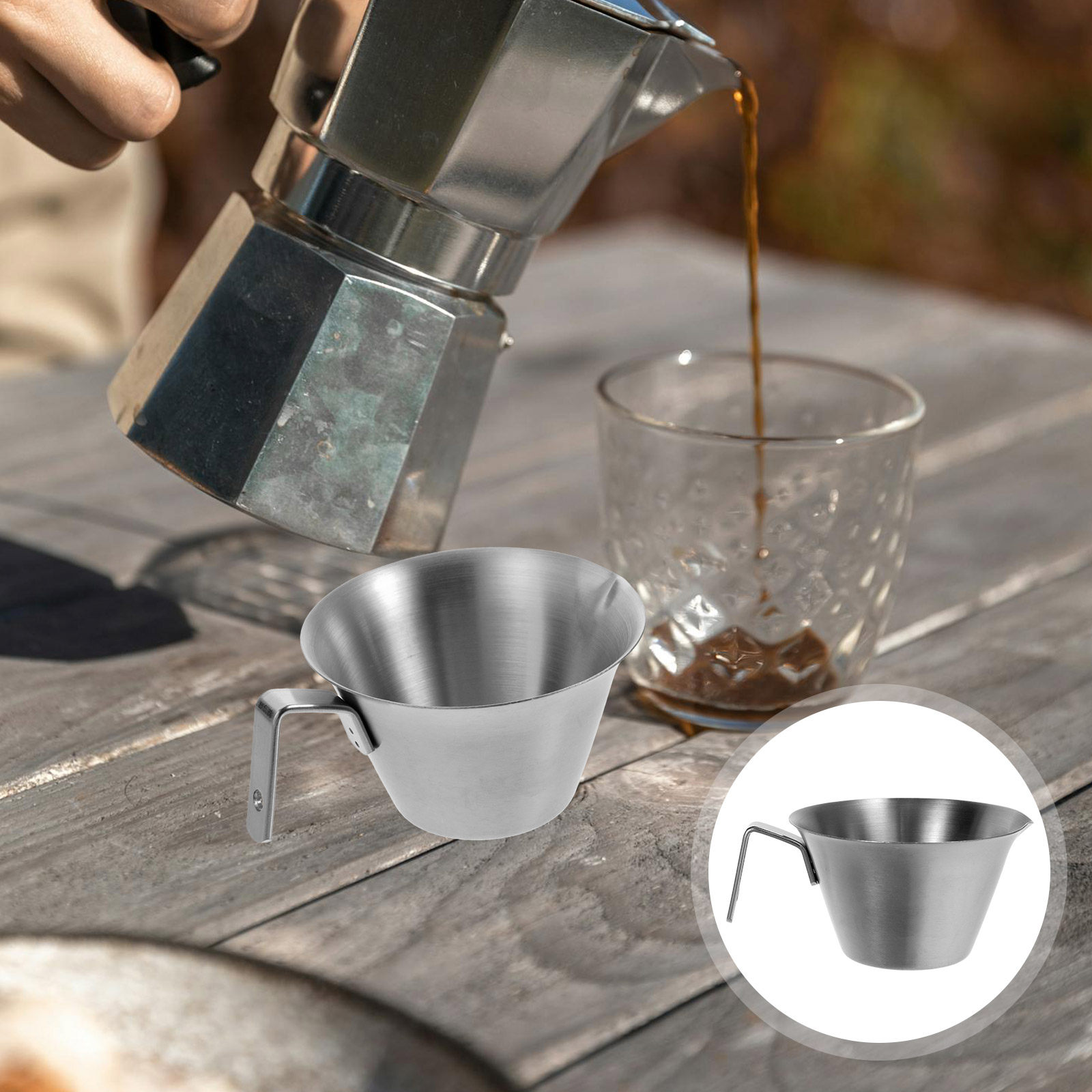 Milk Frother - كوب استخلاص القهوة من الفولاذ المقاوم