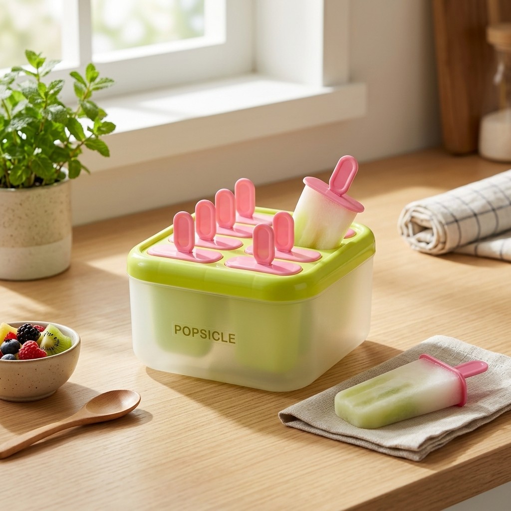 Kitchen Gadgets Kids - قوالب بلاستيكية للمصاصات الثلجية بـ 8