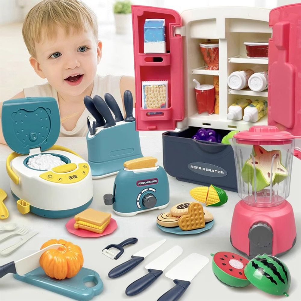 Kitchen Gadgets Kids - مجموعة ألعاب طبخ ملونة ومرحة، مجموعة