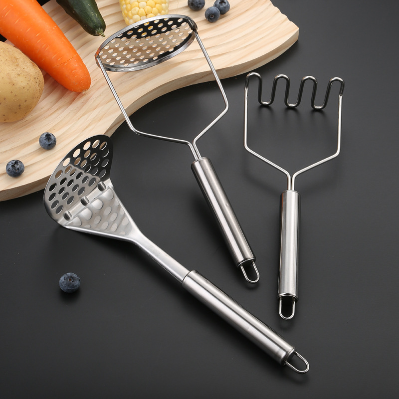 Kitchen Gadgets Kids - هراسة بطاطس يدوية من الفولاذ المقاوم