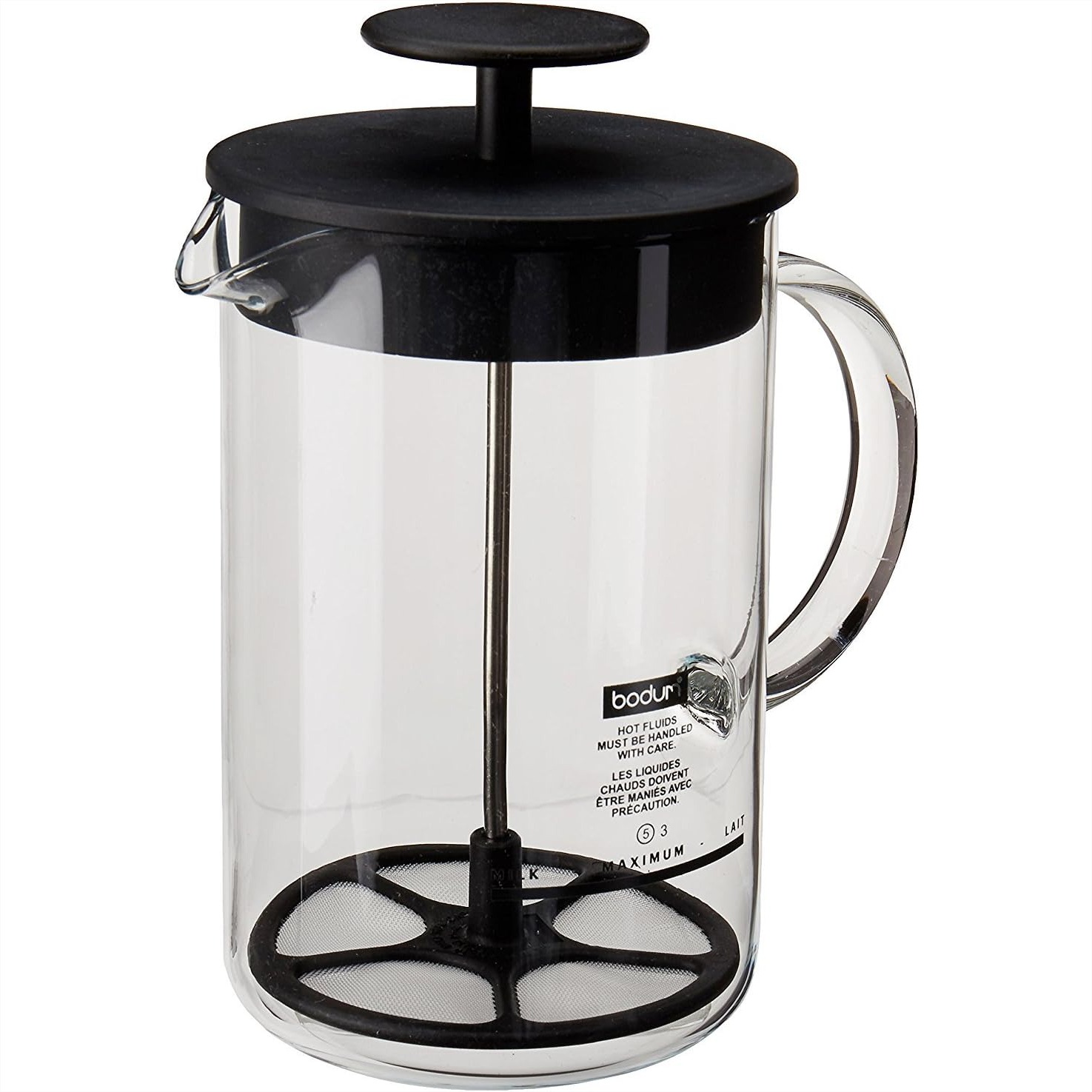 Milk Frother - جهاز رغوة الحليب اليدوي مع وعاء
