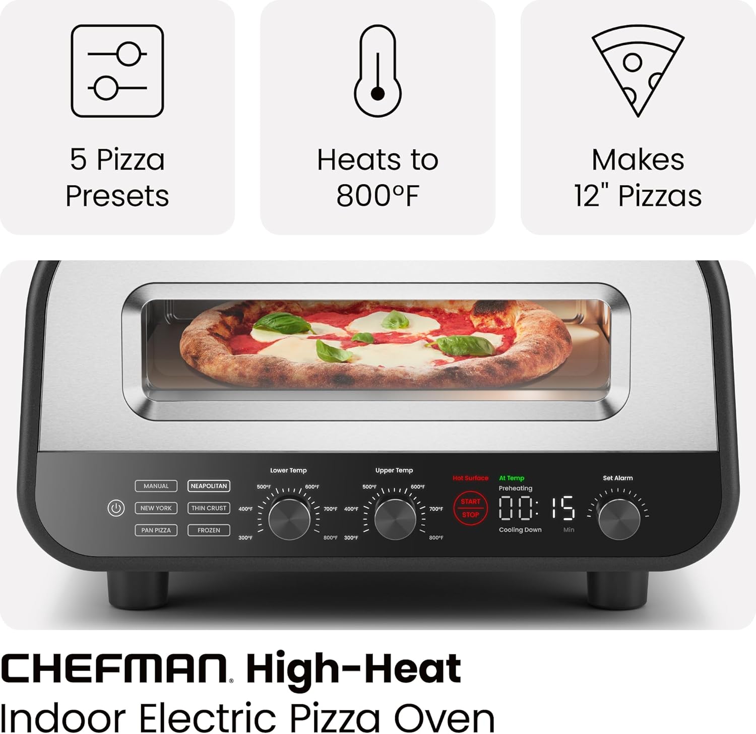 فرن بيتزا كهربائي للطاولة - يخ - مراجعة Pizza Stone Baking وسعره