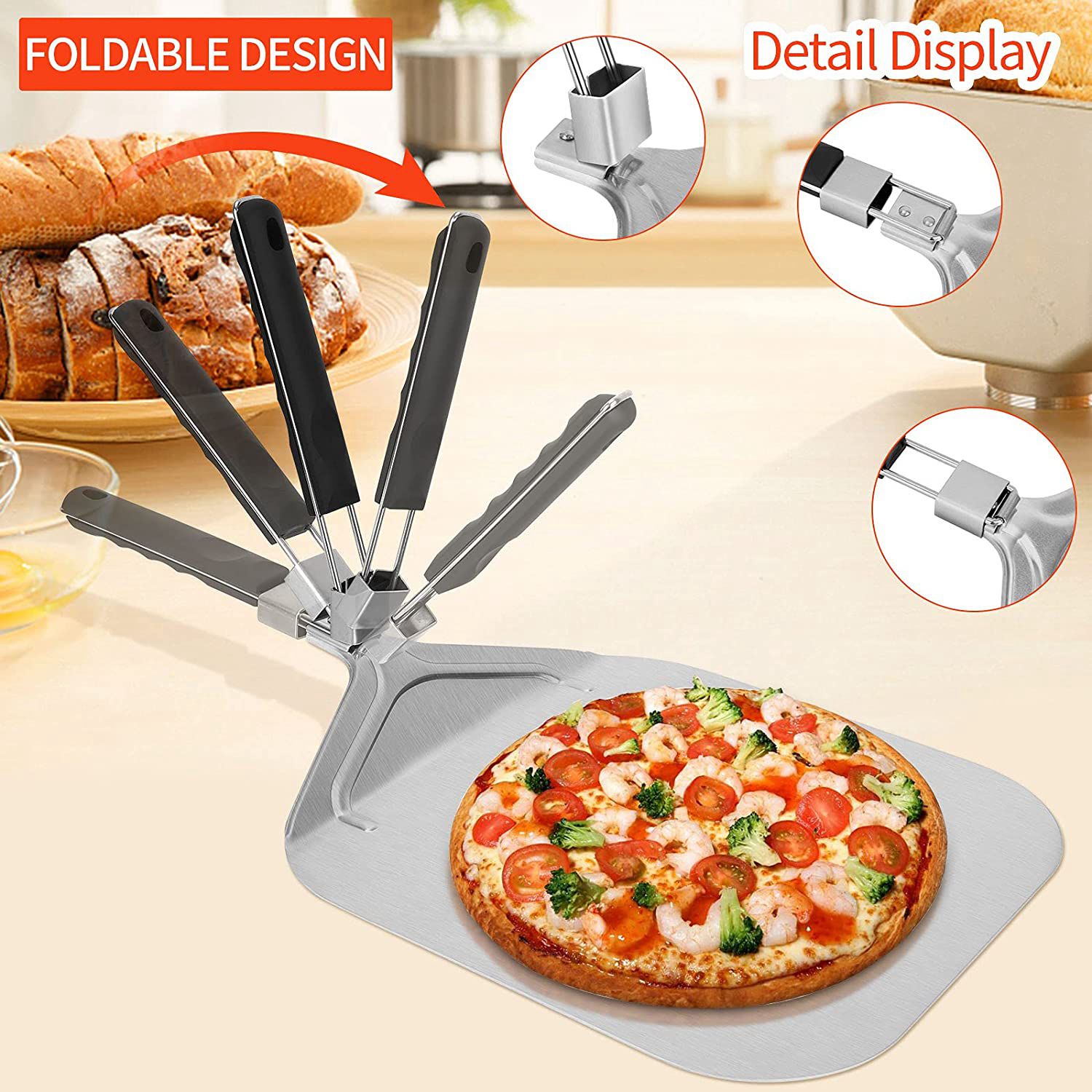 WSFS! قشر بيتزا من الألومنيوم  - مراجعة Pizza Stone Baking وسعره