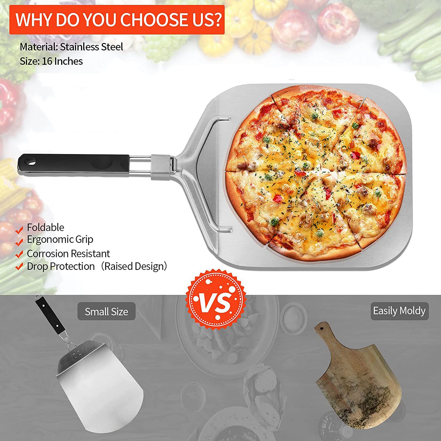 WSFS! قشر بيتزا من الألومنيوم  - مراجعة Pizza Stone Baking وسعره