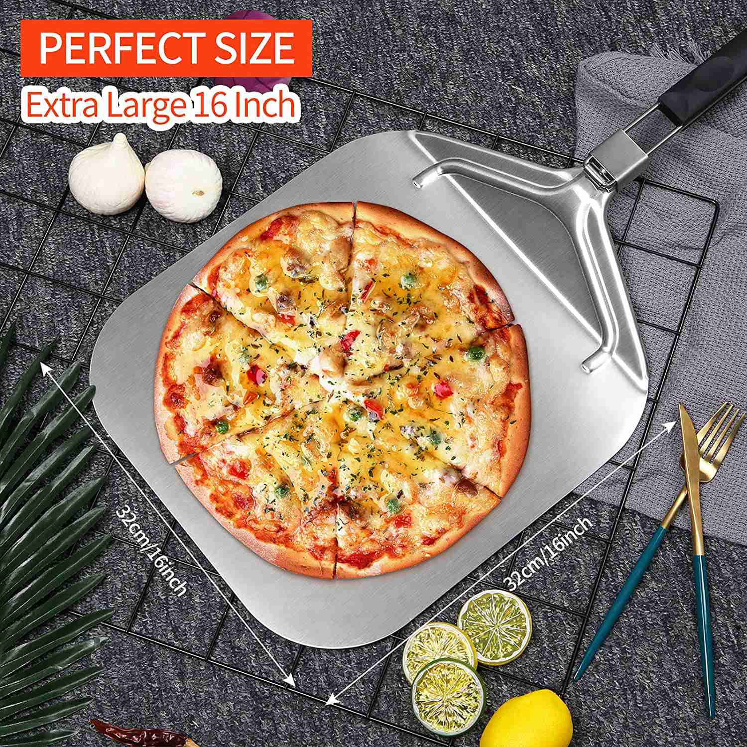 WSFS! قشر بيتزا من الألومنيوم  - مراجعة Pizza Stone Baking وسعره