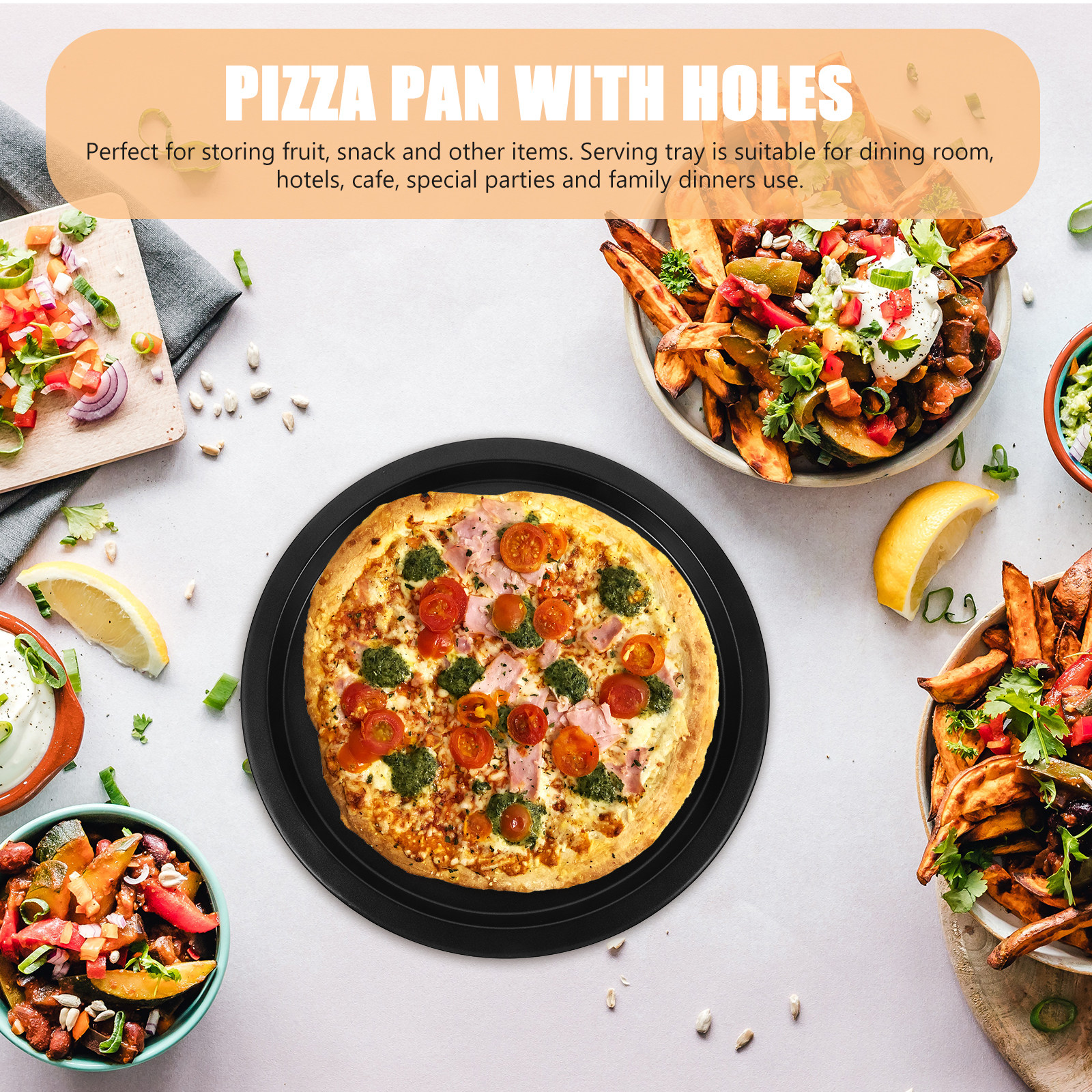 صينية بيتزا مثقبة غير لاصقة مك - مراجعة Pizza Stone Baking وسعره