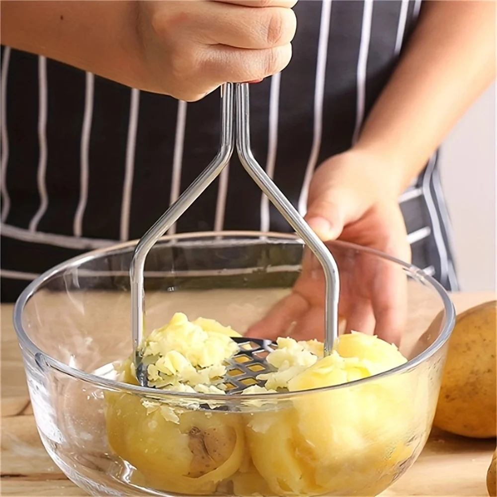 هراسة بطاطس يدوية من الفولاذ ا - مراجعة Kitchen Gadgets Kids وسعره