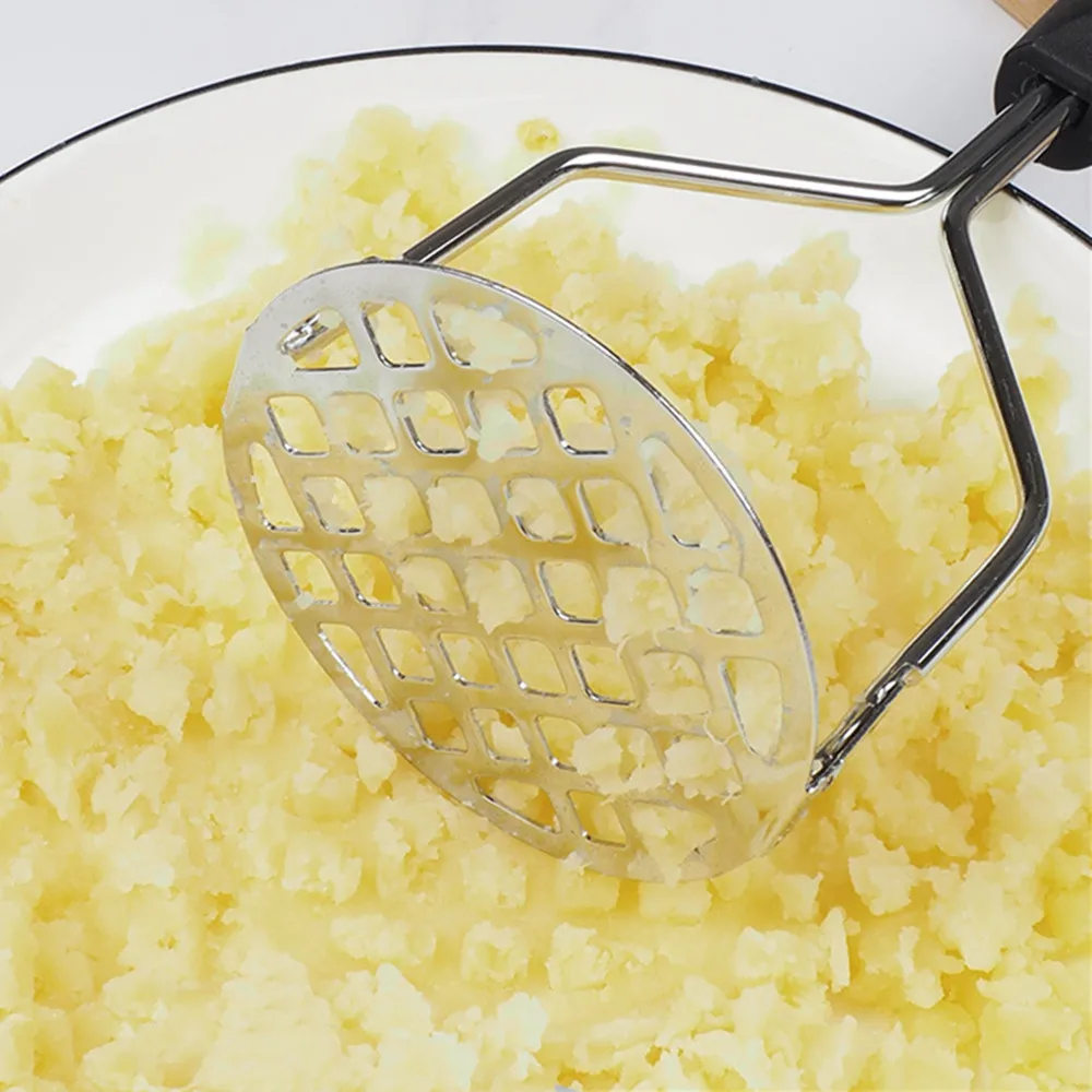 هراسة بطاطس يدوية من الفولاذ ا - مراجعة Kitchen Gadgets Kids وسعره