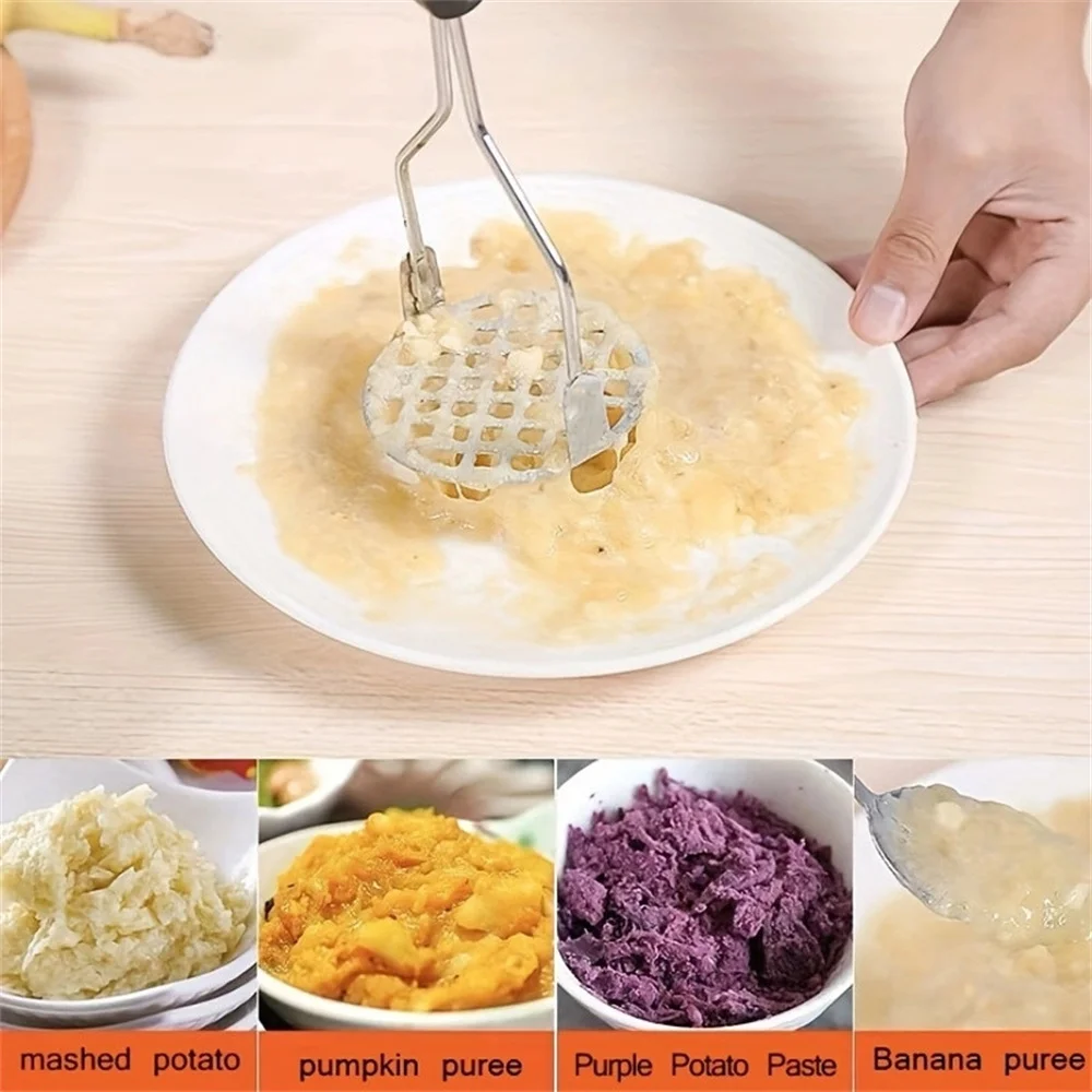 هراسة بطاطس يدوية من الفولاذ ا - مراجعة Kitchen Gadgets Kids وسعره
