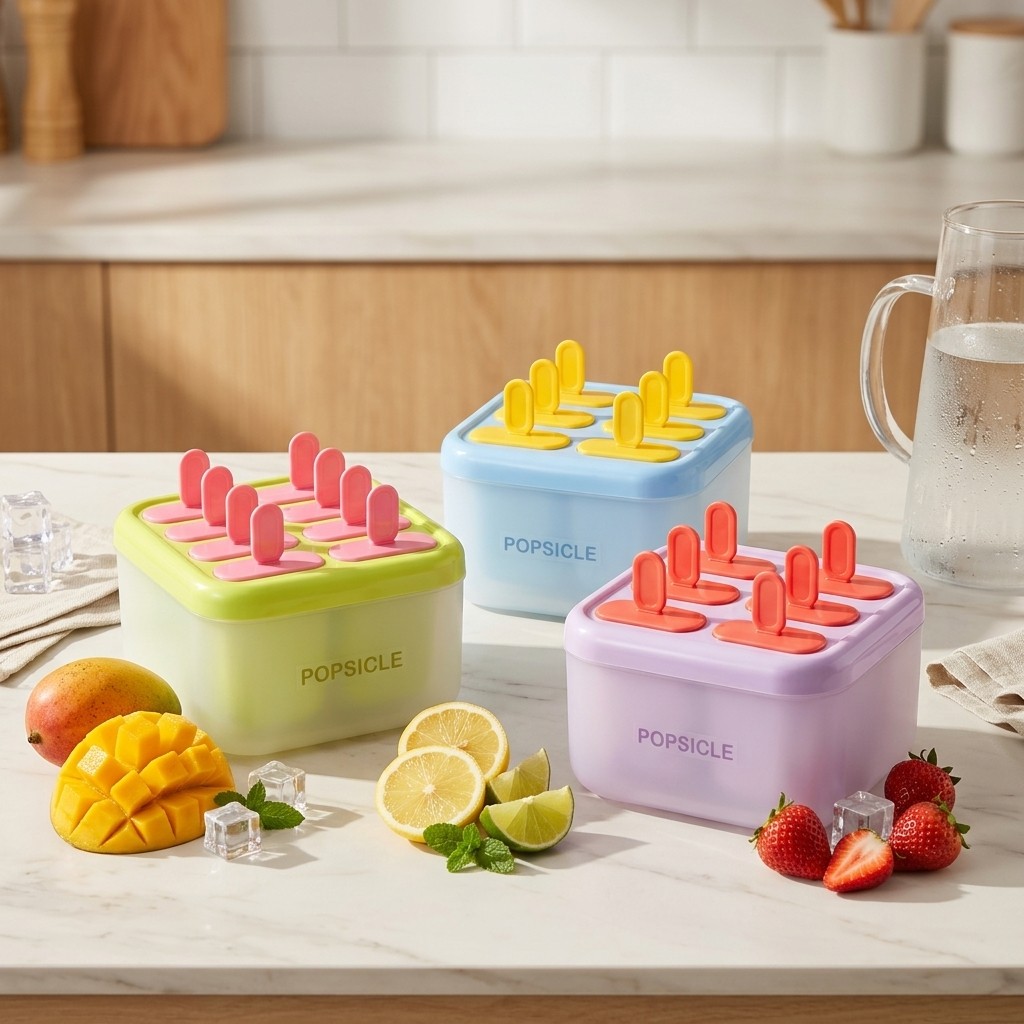 قوالب بلاستيكية للمصاصات الثلج - مراجعة Kitchen Gadgets Kids وسعره