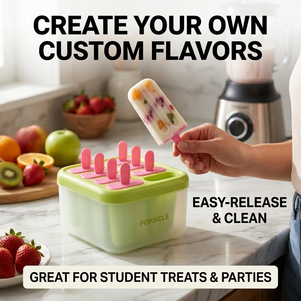 قوالب بلاستيكية للمصاصات الثلج - مراجعة Kitchen Gadgets Kids وسعره