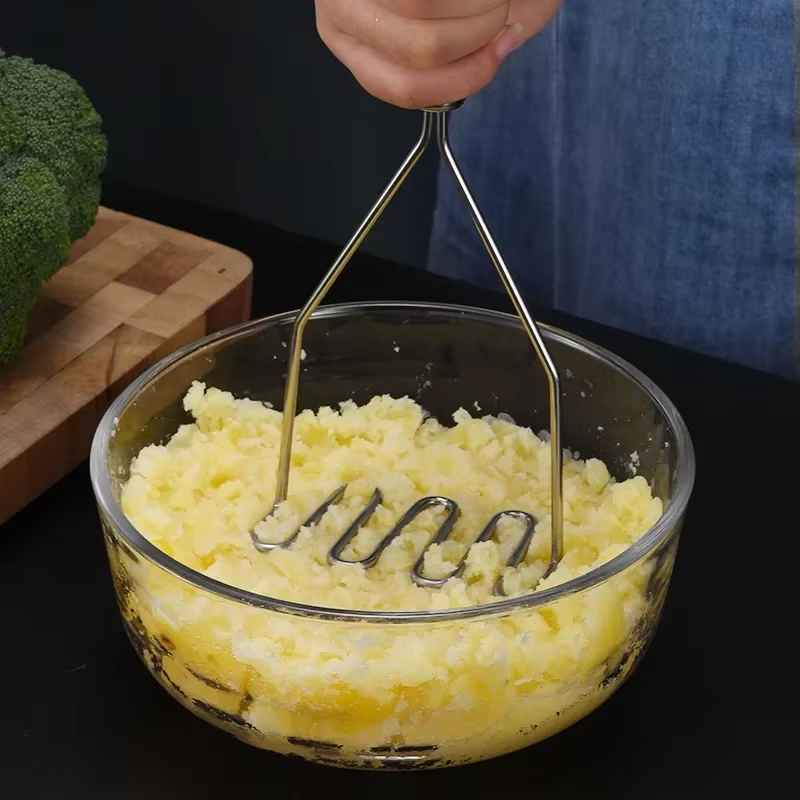 هراسة بطاطس يدوية من الفولاذ ا - مراجعة Kitchen Gadgets Kids وسعره
